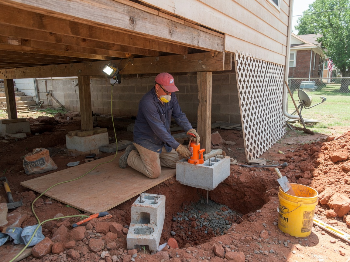 crawl space repair in Mustang